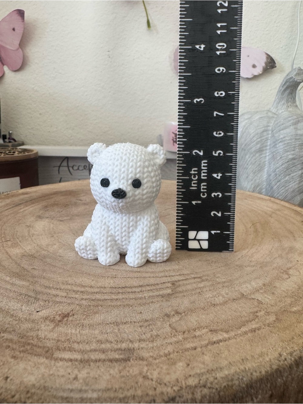 White bear figurine.